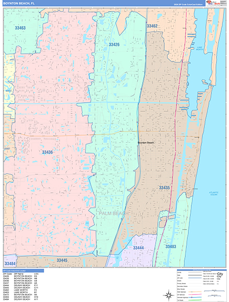 Boynton Beach Wall Map